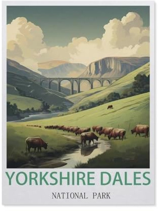 Jigsaw Puzzle 1000 Piece，Yorkshire Dales National Park，Classic Puzzle Adult Puzzle DIY Kit Paper Toy Unique Gift Modern Home Decor（38x26cm）-DJ37