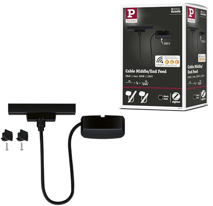 Paulmann 95672 URail Einspeisung Zigbee 3.0 Kabel 1m max. 100W Schwarz matt