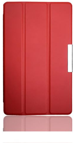 QWDLJE Google Nexus 7 2nd (2nd.2013 Model) pu Leather Pouch with Stand - Fit for 2013 Release Google Nexus 7 Tablet Case (Red)