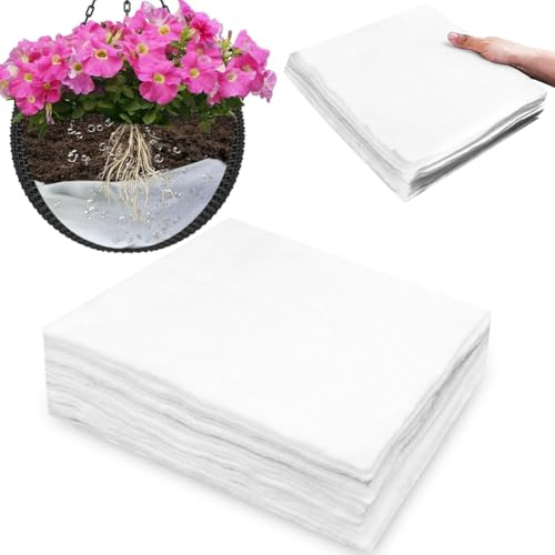 Kueohse 10X10 Self Watering Hanging Basket Liner Water Catcher Coconut Liner Auto Watering Mat Plant Insert Watering Devices Hanging Plant Water Catcher 10PCS