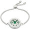 JAOYU Ätherisches Öl Diffusor Aromatherapie Armband Edelstahl Kette Armbänder Schwimm Charme Medaillon - Lotus Schmuck für Frauen