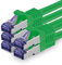 Cat 7 Cable de Red Ethernet LAN - 1m - Verde - 5 Piezas Cat.7 Sftp Pimf Lszh - 10 GB s RJ45 Connectores Cat6a compatible con Cat5 Cat6 Cat7 Cat8