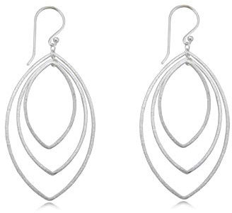 Nature Rebel Statement Ohrringe Ellipse 925 Silber matt gebürstet gross
