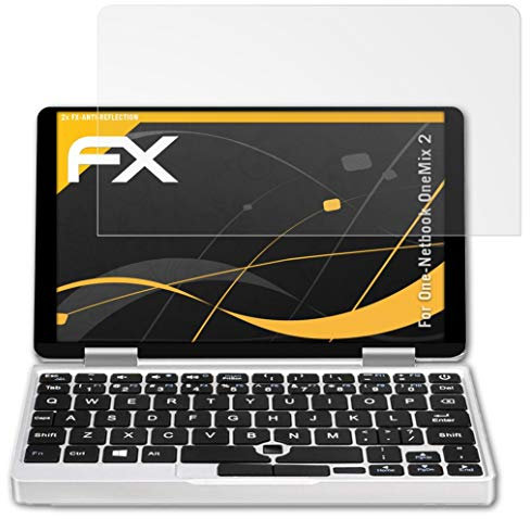 atFoliX Panzerfolie kompatibel mit One-Netbook OneMix 2 Schutzfolie, entspiegelnde und stoßdämpfende FX Folie (2X)