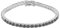Gold Gala Tennis Armband 925 Sterling Silber mit Schwarze Zirkonia (20.5)