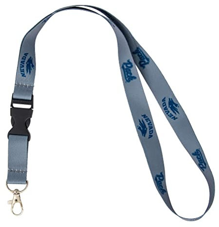 Desert Cactus UNR Wolf Pack NCAA Schlüsselband mit abnehmbarer Schnappschnalle, Schwarz, Geblümt, Klassisch