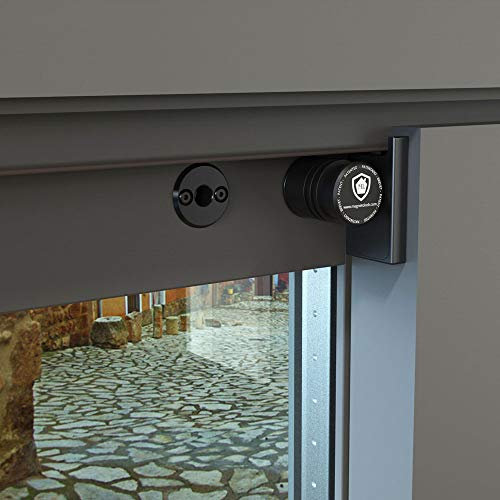 Magnetolock V2.0 REMACH(Negro).Bloqueo de seguridad para ventanas y puertas correderas. Bloqueo con ventana cerrada y abierta. Ajustable posición de ventilación para seguridad niños, bebé y mascotas.