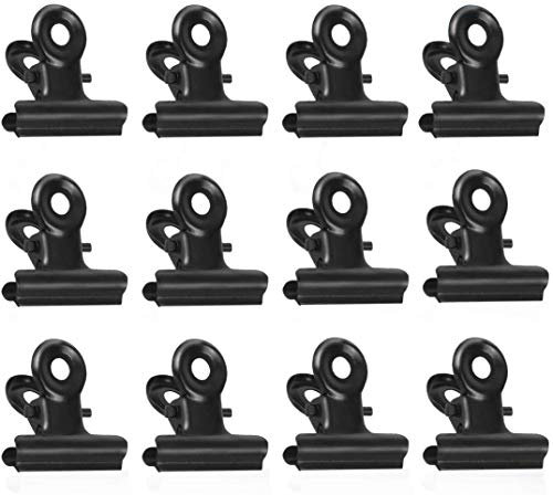 Metal Bulldog Binder Clip, 50 Pezzi Cerniera Clips, 22mm Mini Metallo Clip, Nero Pinze Multiuso per Foto, Cucina di Casa, Forniture per Ufficio (Nero)