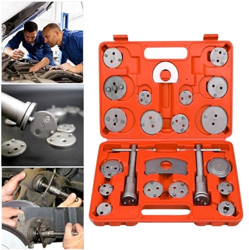 LARS360 23tlg Universal Bremskolbenrücksteller Kolbenrücksteller Bremsen Satz Instandsetzung Werkzeug Set Universal inkl. Koffer