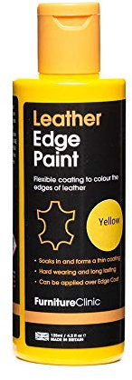 Leather Edge Paint - Colour & Finish Raw, or Coated Edges in One Application (Black, 125ml)