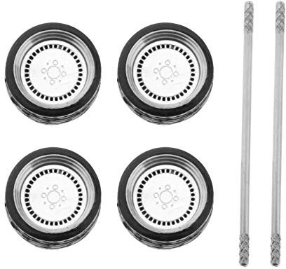 Perfeclan 4Pcs/Set 1/64 Druckguss Racing auf-Straße Modell Auto Legierung Gummi Rad ; Reifen Set Zubehör ersatz Ersatz, E5