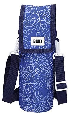 BUILT - Sac Isotherme avec Bandoulière pour Bouteille, 100% Polyester avec Doublure en PEVA, 9 x 11 x 25 cm, Motif Abundance