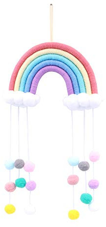Shiwaki Rainbow Wall Decor Macramé Suspendu, Décoratif Tissé En Macramé Pour La Chambre,Décor Mural Mignon Convient Pour Les Cadeaux D'ornements De Festival (Bleu)