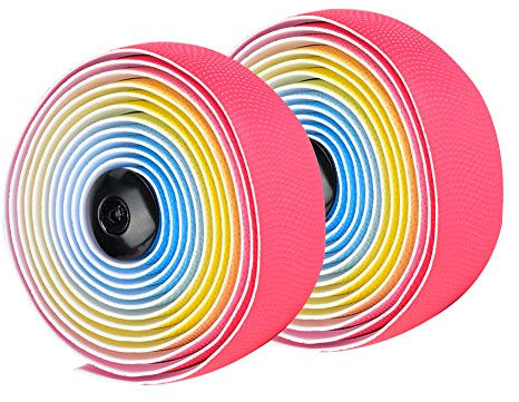 Lenkb?nder f¨¹r Fahrr?der, Cycling Fahrrad Lenkerband Regenbogen Farbe Schwei?absorption Andere Bike PU + EVA