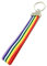 EROSPA® Schlüssel-Anhänger Band - Rainbow Regenbogen - 12,5 x 2,5 cm - Gay Pride LGBT