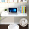 aleawol Wall Mounted Table Folding Desk 80x40 cm Large Laptop Drop-Leaf Wall Work PC Computer Desk with Brackets for Space Saving Writing Dining (White)