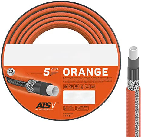 Gartenschlauch Wasserschlauch Kreuzgewebe 5-lagig orange Schlauch 3/4 15 m