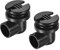 sourcing map Pack mit 2 PVC Wasserrohr Fitting 25mm Winkel Schottverschraubung für Tankablass