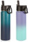 Volhoply 660ml Gourde Inox avec Paille 2 Paquets, Bouteille Isotherme Double Paroi avec Couvercle Sans BPA, Bottle Réutilisable en Métal Étanche pour Sport,enfant,Cadeaux(Assortiment,2 Set)
