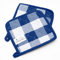 Asquare Heat Resistant Pot Holder Set Practical Cotton Pot Holders with a Hanging Loop Blue and White Checked Kitchen Pot Holders Quilted Pot Cloth for Cooking Kitchen Accessories – 20 x 20 cm