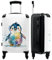 NoBoringSuitcases.com Kinderkoffer, Kinder Koffer, Koffer Groß, Koffer Kinder, TSA Schloss, Reisekoffer Kinder, Koffer 20kg Gepäck, Suitcase Large, Koffer Mittelgroß (Pinguin - Aquarell, 67 cm - 72 L)
