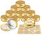 YANCAER 10 Pièces Pots en Aluminium Or de 100ml avec Couvercle - D83mm x H28mm Vide Ronde Cosmétiques Pot Conteneurs de Voyage pour Maquillage, Crème, Baume à Lèvres, Mini Bougies