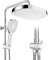 Rainsworth Duschsystem ohne Armatur Chrom - 36 * 25 cm Regendusch Dusche Set, Duschgarnitur mit Umsteller, 3 Strahlarten Handbrause