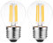 Sokkldccd E27 Screw Led Bulb Warm White, G45 Large Screw Light Bulbs, 4W ES Bulb, 40W Equilavent, 2700K, Pack of 2