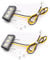 VISSQH 2 Pack LED Number Plate Light, motorcycle license plate light 12V Mini LED Number Plate Light (white light)