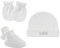 EBHO Set di 3 Cappellino Neonato 0-3 Mesi,Cappellino per Ragazzi Ragazze e Paia Guanti da Neonato, Muffole Neonati Cotone, Adatto a Tutte Le Stagioni, Neonati da 0 a 6 Mesi