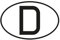 SL group - 1 Aufkleber D-Kennzeichen in 17,5 x 11,5 CM aus mit selbstklebender Folien-Rückseite - Hinweisaufkleber für Deutschland Kennzeichnung Pkw, Lkw, Motorrad, Wohnmobil- & wagen selbstklebend