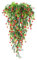 HBell 2Pcs Artificial Hanging Flowers,UV-Resistant Fake Hanging Plants Flower Bouquet Hanging Vine Plants Drooping Plants for Wall Home Garden Yard Patio Wedding Indoor Outdoor Decoration (Red)
