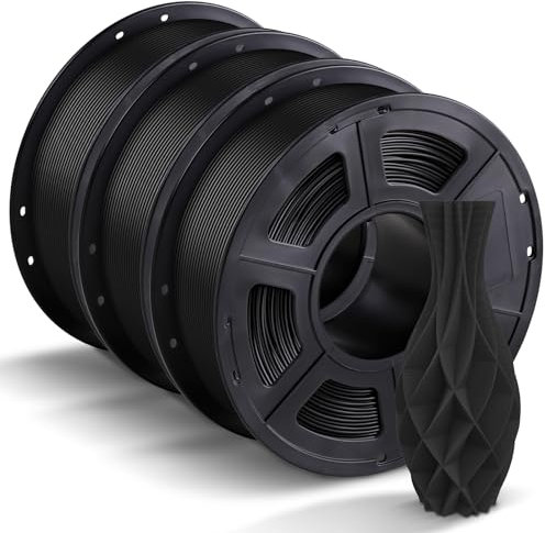 ANYCUBIC PLA Filament 1.75mm, RFID 3D Printer Filament, Dimensional Accuracy +/- 0.02mm, 3 Pack 1KG Spool, Black*3