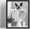 Biufo Wandkunst, gerahmtes Leinwandbild, Tier, Lese-Zeitung, Kunstdruck, Hunde-Poster, Dekoration für Badezimmer, Wohnzimmer (27,9 x 35,6 cm)