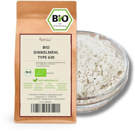 Kamelur Bio Dinkelmehl Type 630 (1kg) - Feines Dinkel Mehl aus Bio Anbau