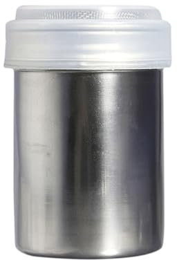 Ciieeo 2pc Silver Flour Sprinkler 304 Stainless Steel Seasoning Bottle Jar for Cocoa Powder Coffee