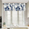 luckluccy Cantonnière chinoiserie motif oiseau japonais 2 panneaux bohème petite fenêtre cantonnière pour chambre à coucher ou salon 132 x 45,7 cm Cadeau de pendaison de crémaillère