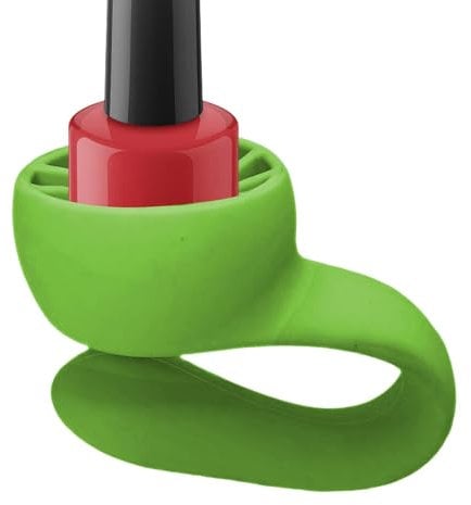 Fulenyi Nail Polish Holder Stand,Wearable Anti-Spill Organizer | Anti Slip Grip Suction Flexible Soft Silicone Nail Polish Holder For Nail Organizer Display