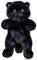 HUIJUFU Realistisches Katzenplüschtier, 45 cm, Kuscheltier, lebensechte ausgestopfte Katze, weiches Plüschtier, Peluche de Gato (Black)