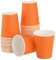 sourcing map Lot de 50 gobelets en papier jetables colorés de 255 ml - Jouets éducatifs créatifs - Fournitures d'artisanat - Gobelets en papier pour fêtes (orange)