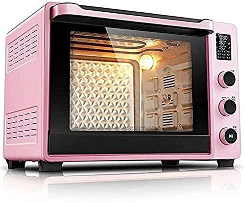 Horno, Freidoras de Aire Horno Freidora de Aire - Horno Tostador Horno Eléctrico de Encimera de 40L y Parrilla, 2.5 veces más Rápido que un Horno Convencional freidora de aire (Color: Rosa) (Rosa)
