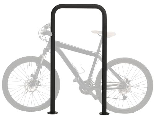 Mendler Fahrradbügel HWC-N42, Fahrradständer Anlehnbügel Bügel Absperrung, In-/Outdoor Stahl pulverbeschichtet 120x70x12cm