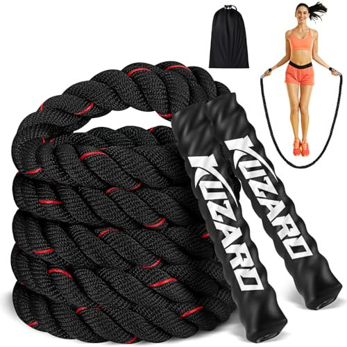 Corda per saltare, corda per saltare ponderata da donna, 1,4 kg, per adulti, per fitness, palestra a casa, attrezzatura per allenamento pesante, per perdere peso, forma del corpo, allenamento della