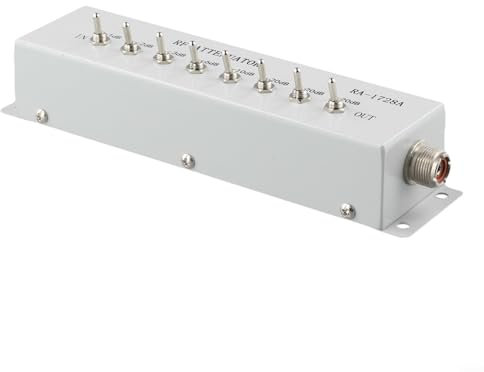 Oniissy 0-82DB Variable/Step Attenuator 50 OHM for Amateur Radio Transmitters, for Amateur Radio Transmitters Attenuator, Rugged 82DB Variable Step Attenuator 50 OHM