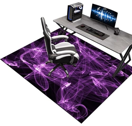 Gaming Rug & Chair Mat - 100 x 140 cm, Hard Floor Protector, Anti-Slip for Office Chairs