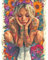 SHEGZHUC 40x50cm Eckige Steine Diamond Painting Frau mit Blumen Tattoo Pop Art Diamant Malerei Kunst Stickerei Kreuzstich Bilder Geschenk Wanddekoration
