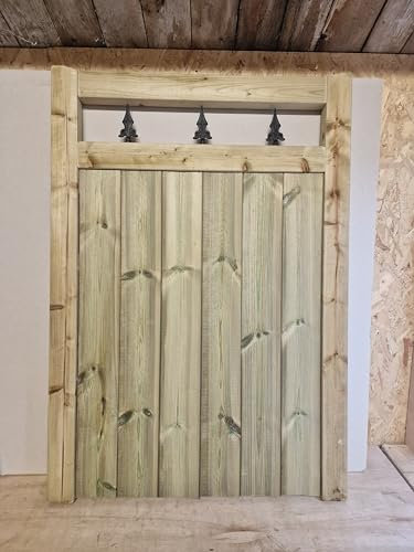 Wooden Garden Gate Pedestrian Gate Wooden Pressure Treated 4ft 120cm,wooden garden gate, garden gates wooden, garden gates wooden tongue and groove, (120cm High x 90cm Wide x 5cm deep)