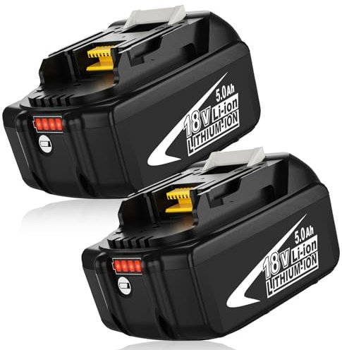 BL1850B Remplacement pour Makita 18V Batterie 5.0Ah BL1850 BL1840B BL1860B BL1830B BL1820B BL1860 BL1840 BL1830 BL1820 avec indicateur de Charge