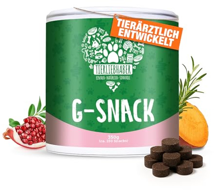 G-Snack Hundeleckerli – Ergänzung gegen unerwünschte Mitbewohner bei Hunden | Hunde Leckerlis zur Unterstützung bei Hund Darmflora aufbauen, Ideal auch als Futtertopping Hund, TIERLIEBHABER, 350g