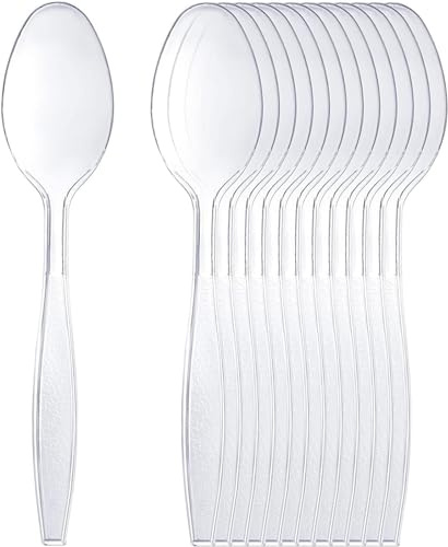Spoon - Pack of 100 - Re - usable and Wash - able Spoons Perfect for Picnics, Parties, Camping, Catering Events & Travelling Tableware and Dinnerware (Spoons-100)
